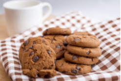 Cookies choco-cannelle et Mouhalabieh à la rose