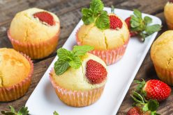 Muffins Bio à la confiture de fraises naturéO