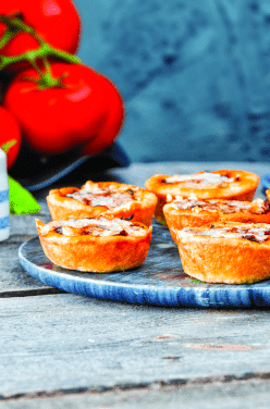 Boudin blanc et noir sur tartelettes aux pommes