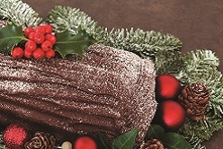 Bûche de noël cacao et poires