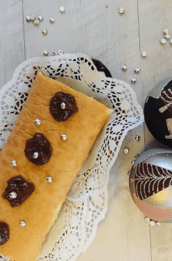 Bûche génoise et figue
