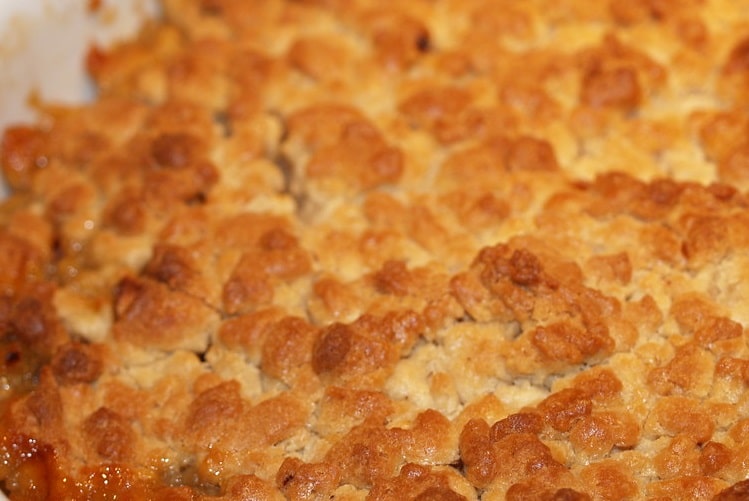 Crumble de pommes et cookies au caramel