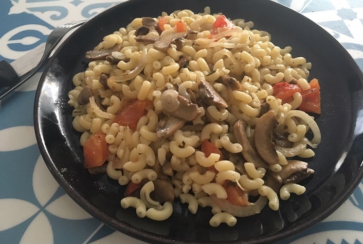 Risotto de coquillettes blanches aux champignons