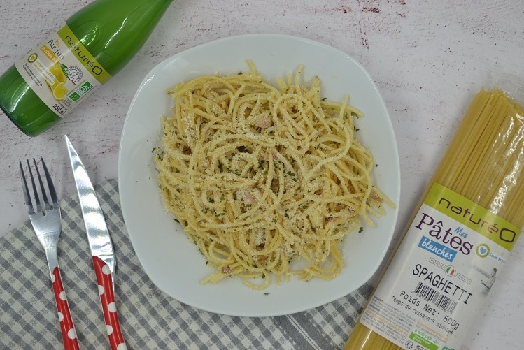 Spaghetti au citron et à l’échalote