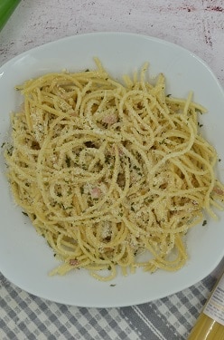 Spaghetti au citron et à l’échalote