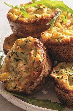 MUFFINS SAUMON CHÈVRE ET PETITS POIS