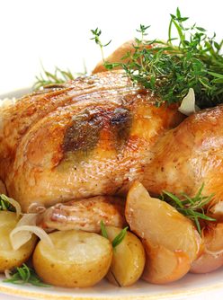 Poulet rôti aux pommes de terre