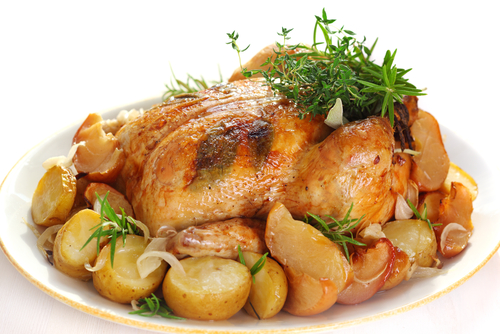 Poulet Roti Avec Pommes De Terre