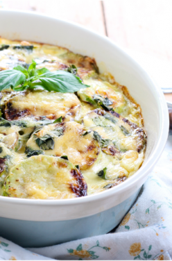 Gratin de courgettes et saucisses