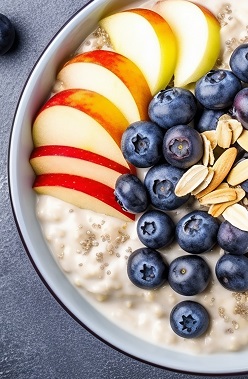 Porridge pommes myrtilles