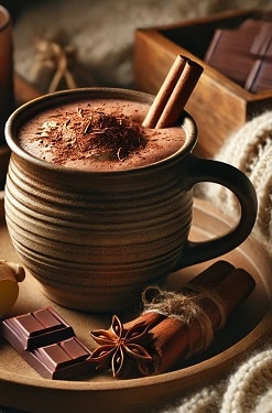CHOCOLAT CHAUD BLANC ORANGE GINGEMBRE