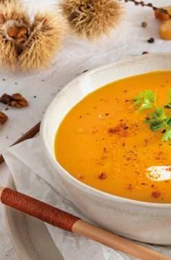 VELOUTÉ COCO LENTILLES CORAIL.